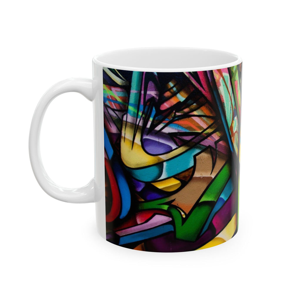 Abstract Stained-Glass Tree Ceramic Mug (11oz & 15oz)