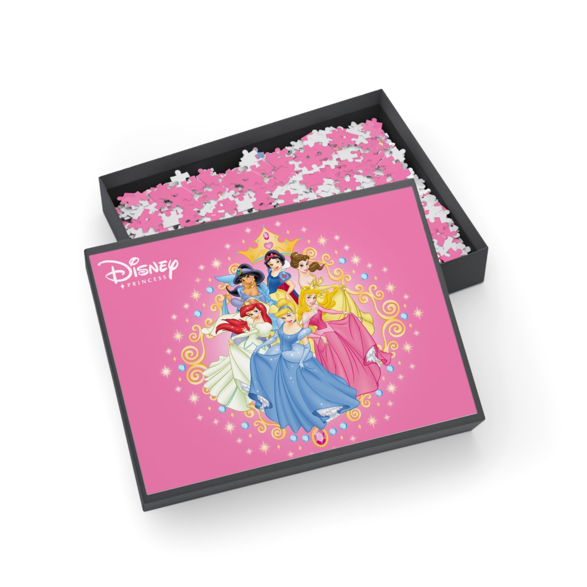 Dis Princess Jigsaw Puzzle — 96/252/500/1000-Piece Pink Princess Group Puzzle
