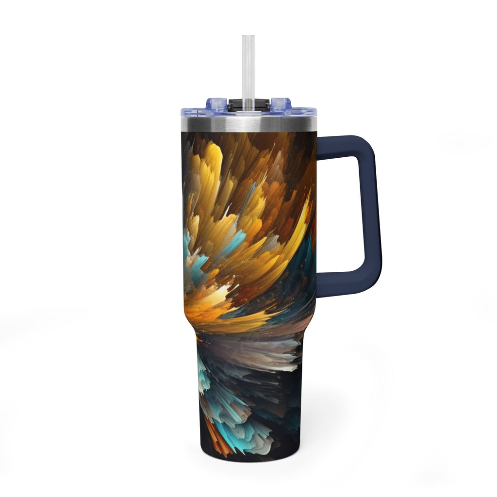 40oz Vacuum Tumbler – Abstract Cosmic Swirl Insulated Travel Cup