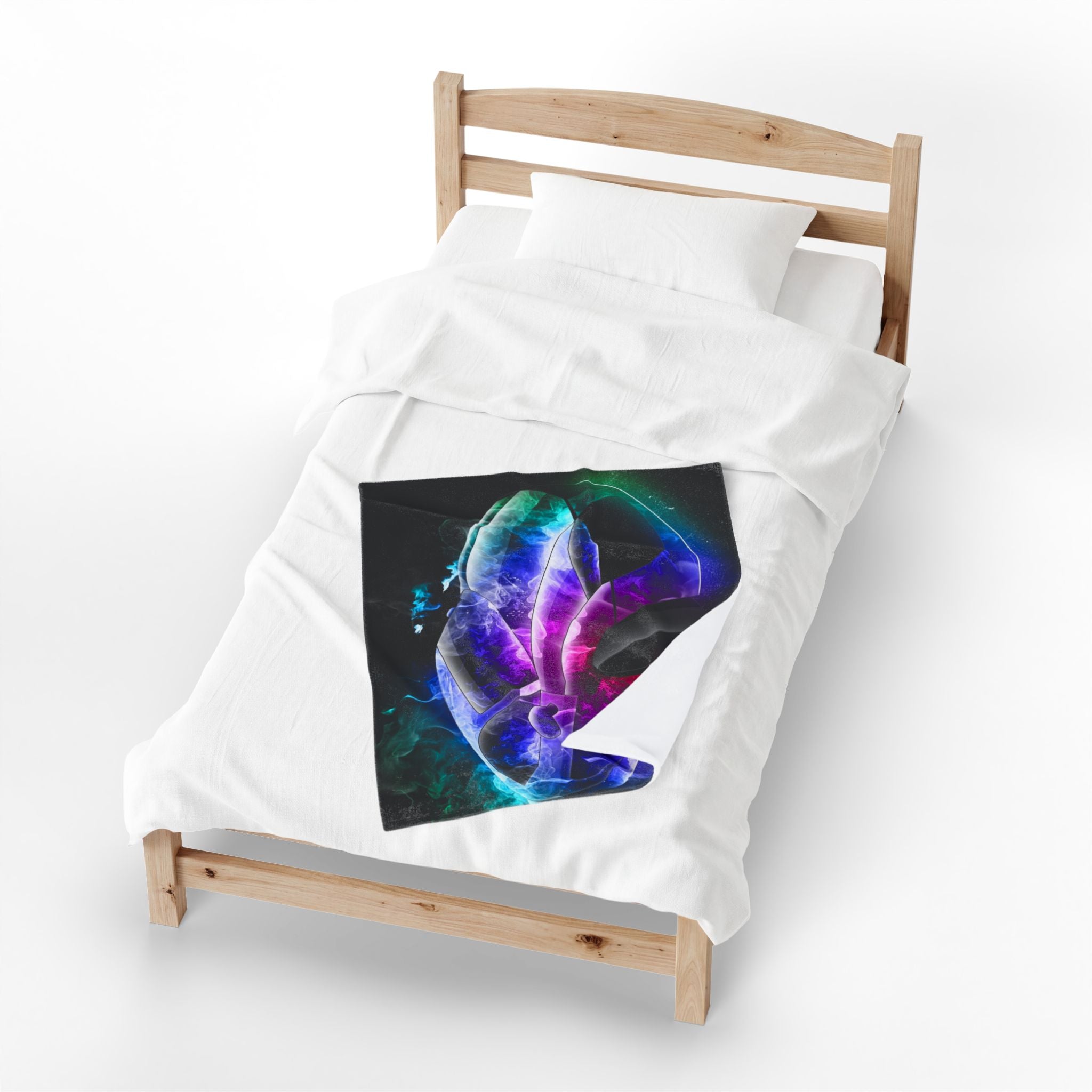 Smoky Neon Car Velveteen Plush Blanket — Velveteen Throw