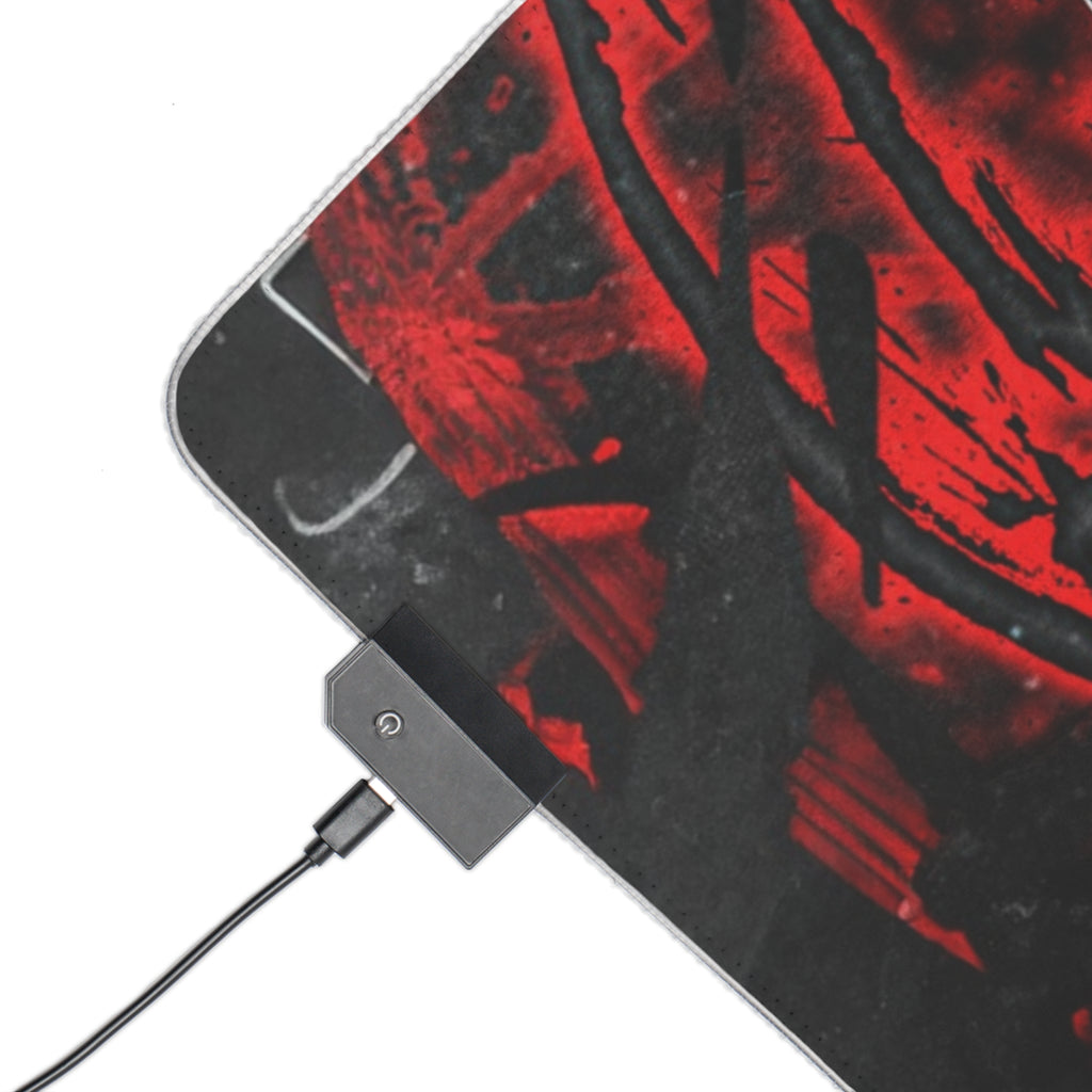 Ghost Face LED Gaming Mouse Pad — 'Scream' RGB Desk Mat for Gamers