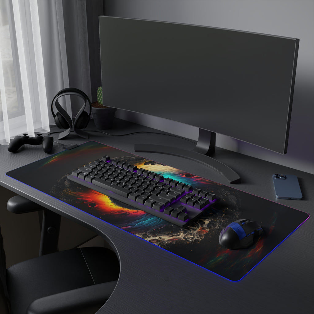 LED Gaming Mouse Pad – Colorful Eye RGB Desk Mat