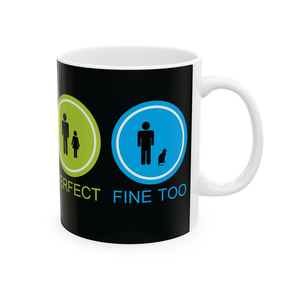 Funny Relationship Icon Ceramic Mug — 'Better/Perfect' Couples Humor Coffee Cup (11oz/15oz)