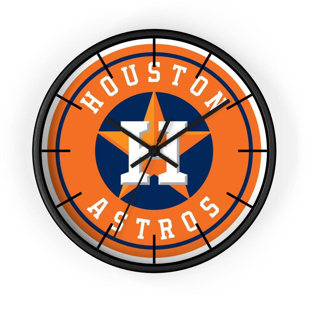 Houston Astros Wall Clock — Retro Team Logo Baseball Clock for Fans