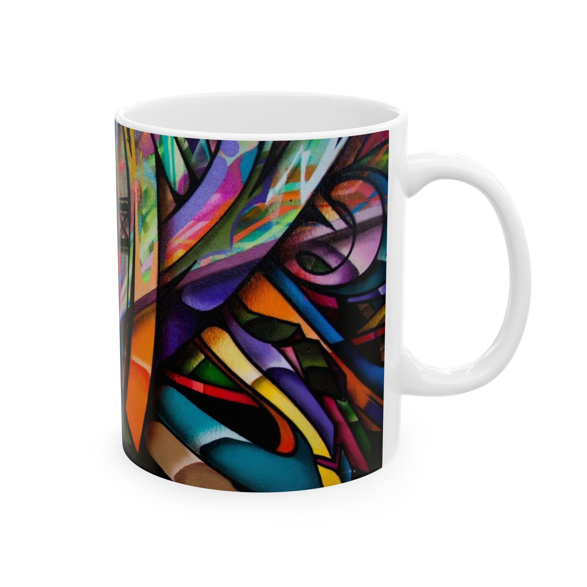Abstract Stained-Glass Tree Ceramic Mug (11oz & 15oz)