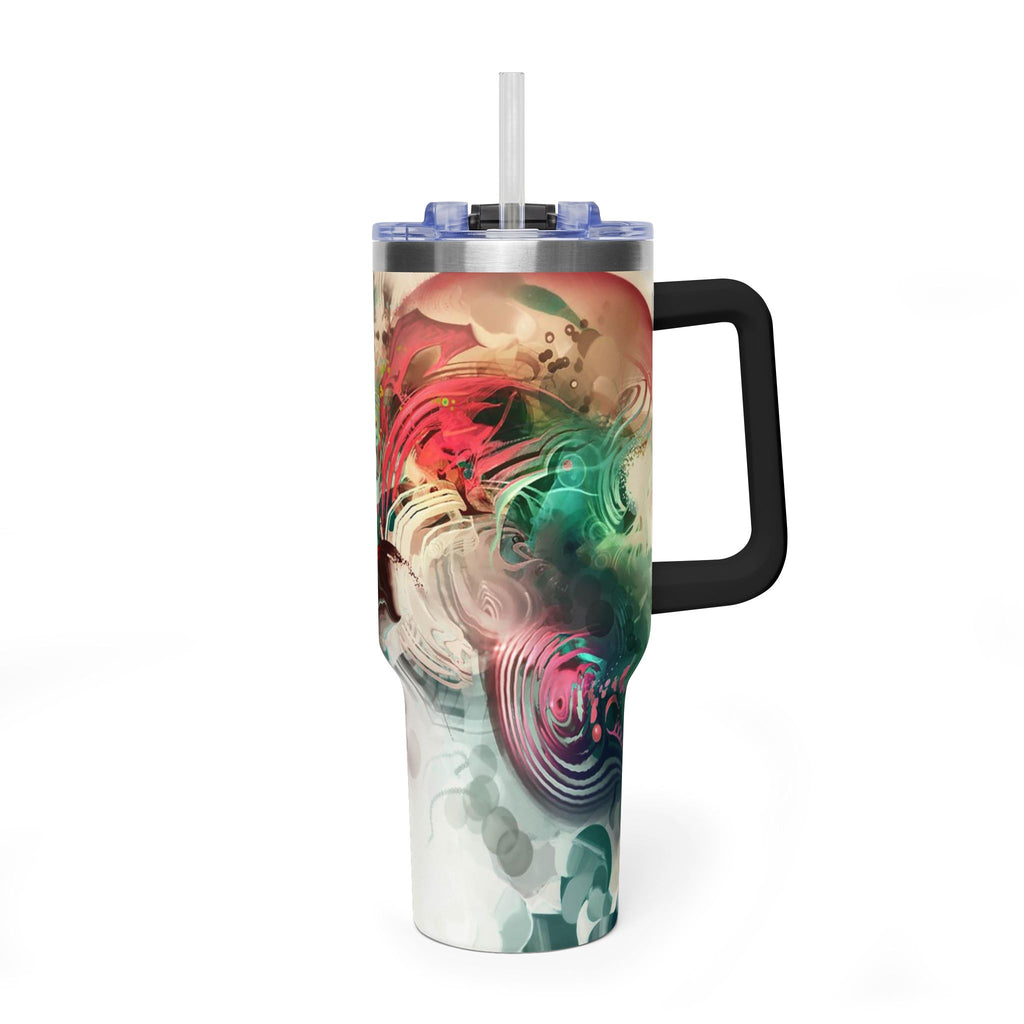 40oz Floral Abstract Vacuum Tumbler - Insulated Travel Cup
