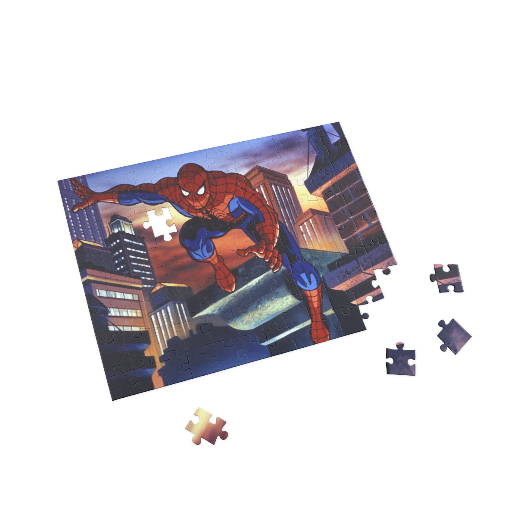 Spider Cityscape Puzzle — Superhero Jigsaw (96/252/500/1000 pcs)