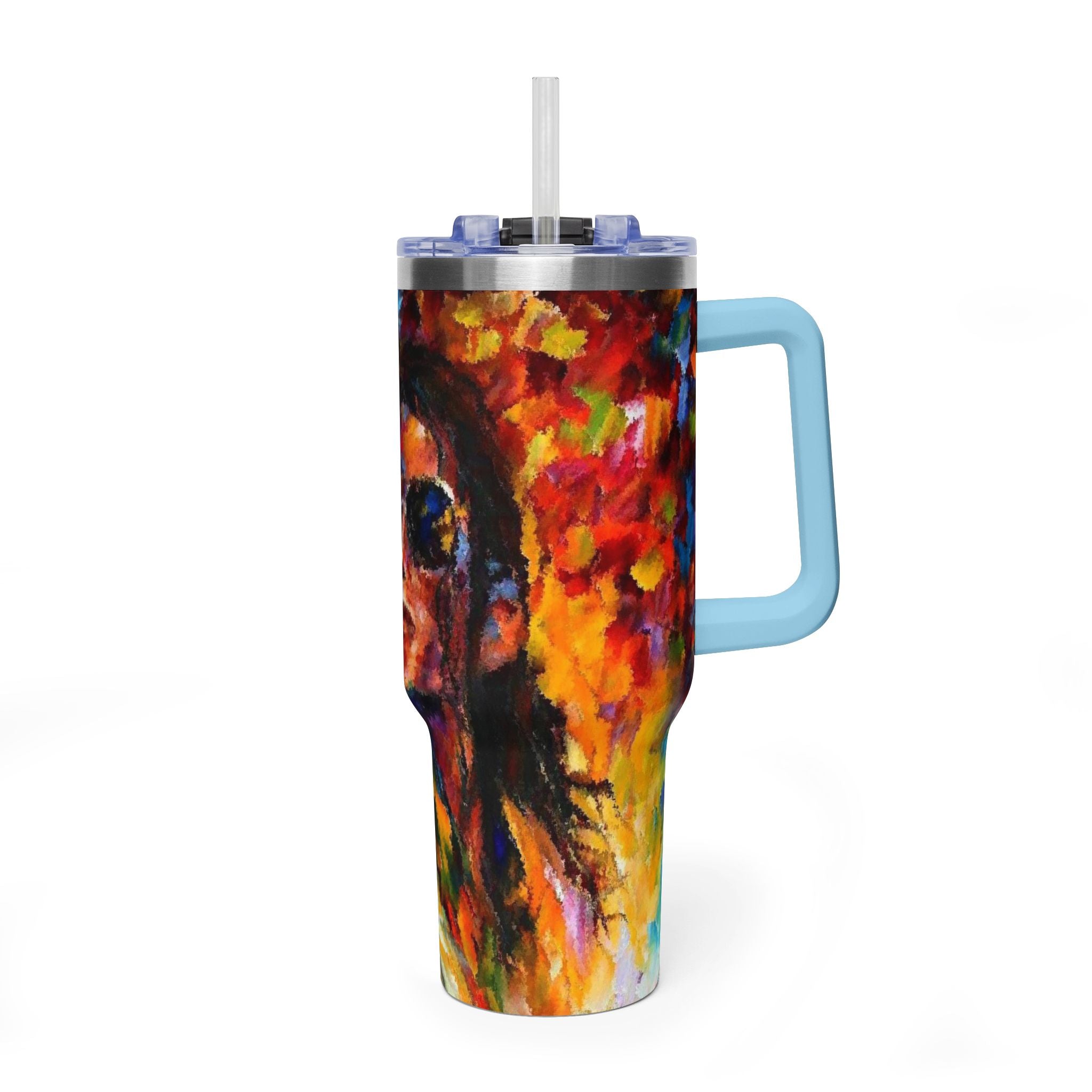 MJ 40oz Thermal Tumbler — Colorful MJ Portrait