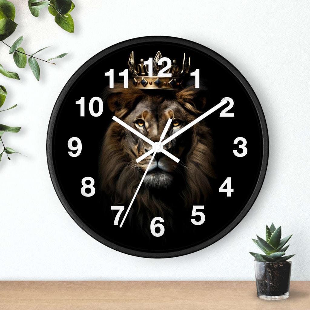Lion King Crown Wall Clock — Regal King Lion Wall Clock for Home Decor