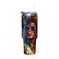 MJ 40oz Thermal Tumbler — Colorful MJ Portrait