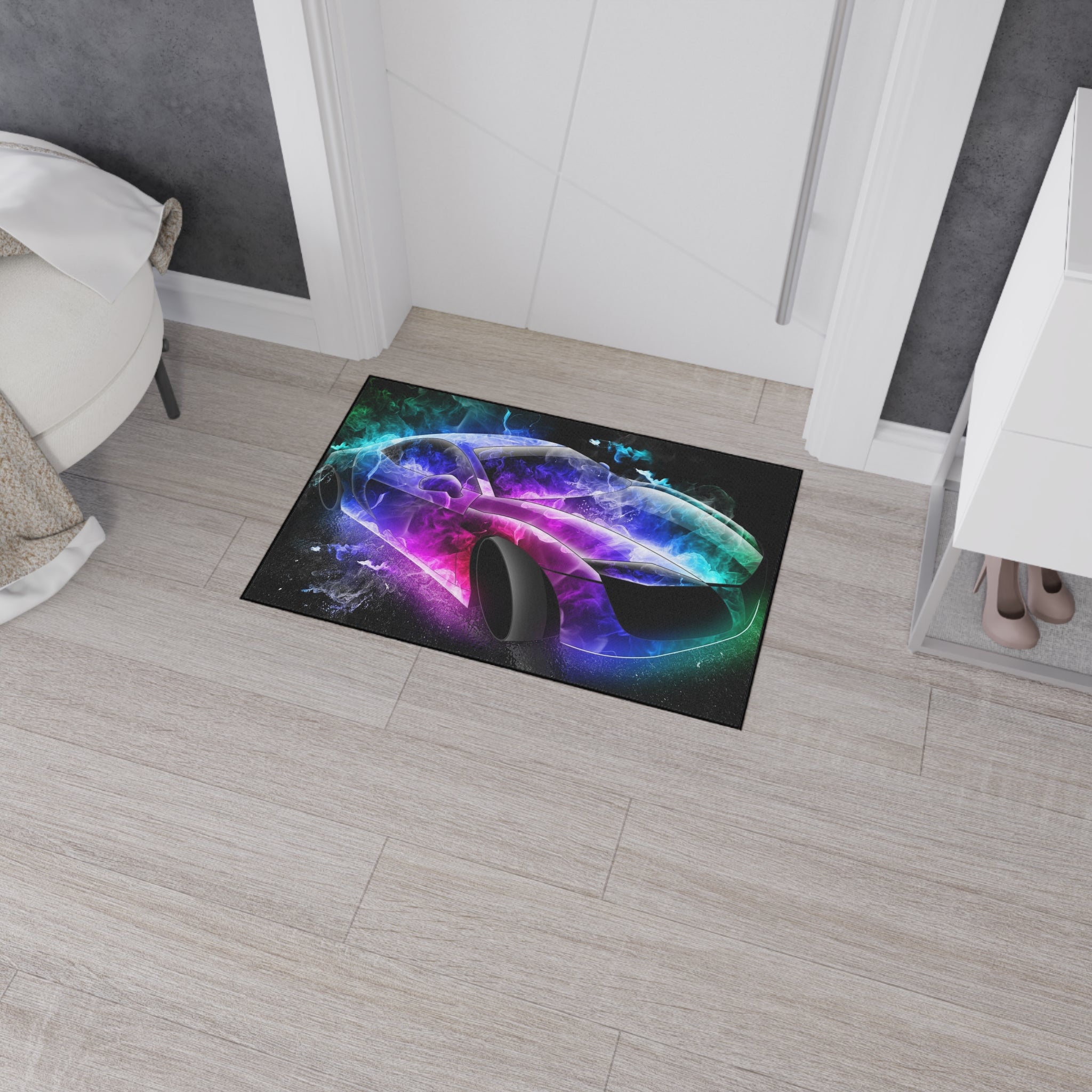 Racing Smoke Car Heavy-Duty Floor Mat