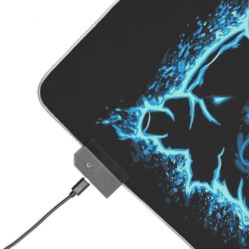 3 Element LED Gaming Mouse Pad — Fire/Water/Grass Icons, XXL Desk Mat for Gamers