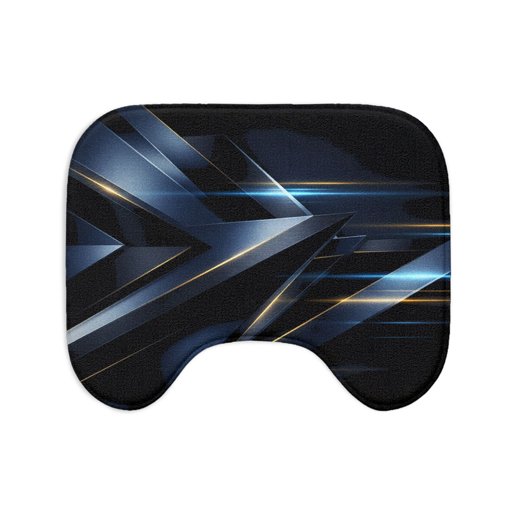Geometric Blue Arrow Bath Mat Set (3-Piece)