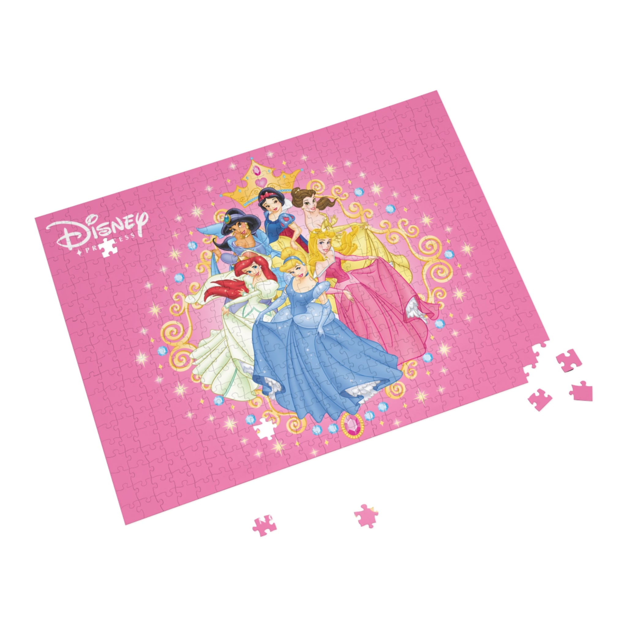 Dis Princess Jigsaw Puzzle — 96/252/500/1000-Piece Pink Princess Group Puzzle