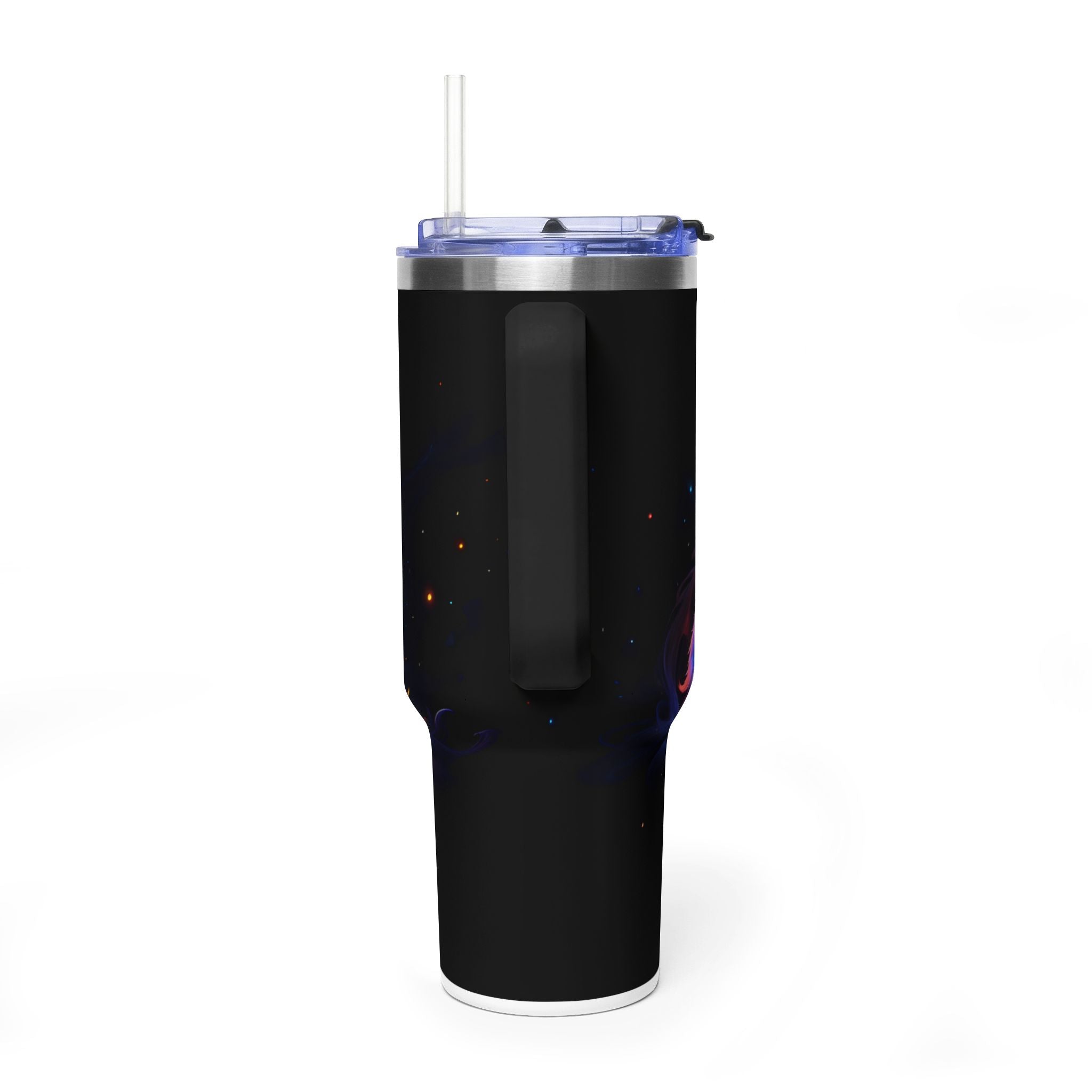 40oz Thermal Tumbler — Neon Flame Fox Design