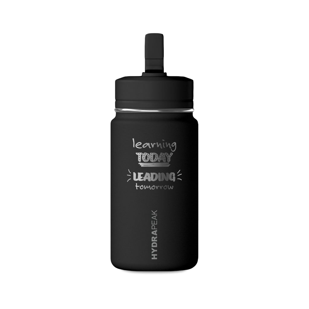 Learning Today, Leading Tomorrow Mini Water Bottle — 14oz Motivational Kids Drink Bottle