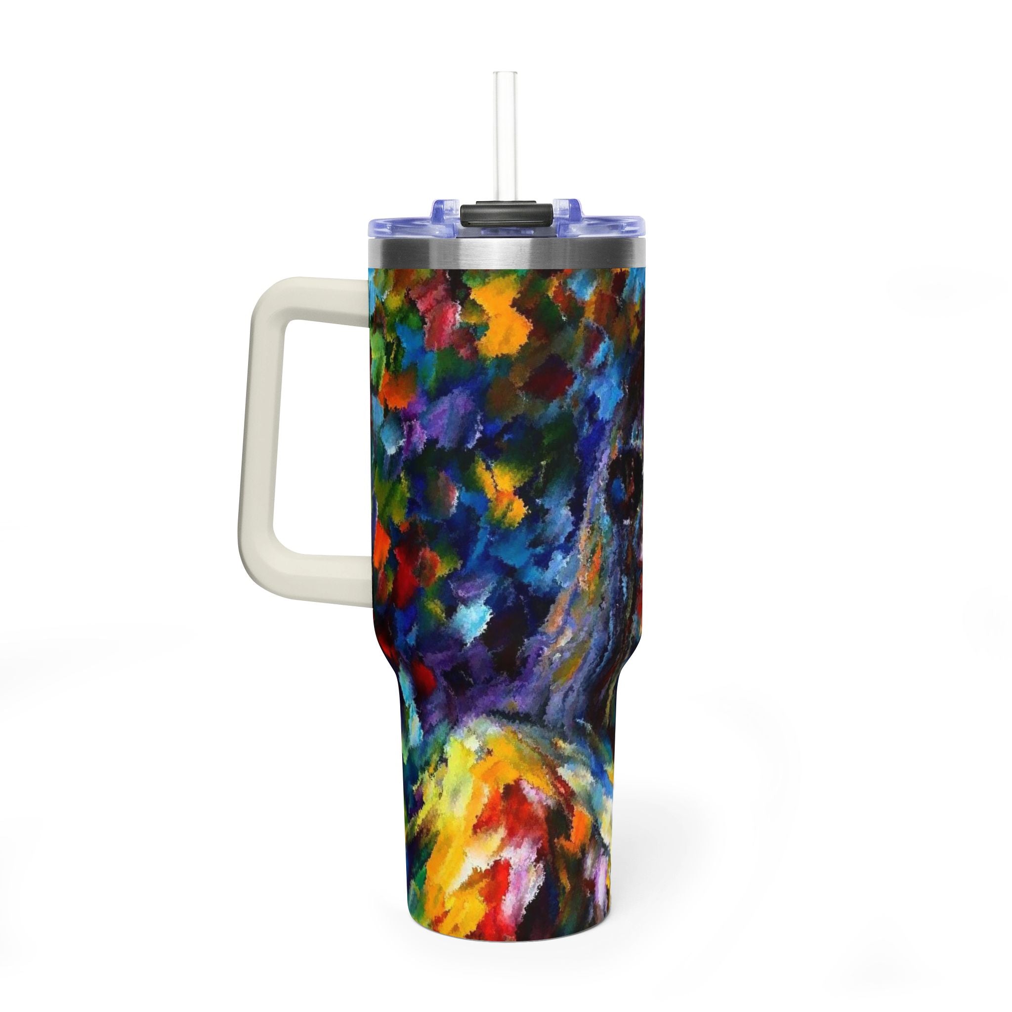 MJ 40oz Thermal Tumbler — Colorful MJ Portrait
