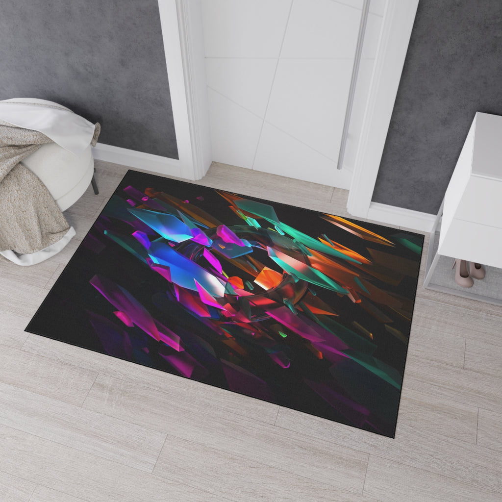 Abstract Neon Shards Heavy Duty Floor Mat –