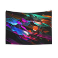 Abstract Neon Shards Tapestry — Colorful Geometric Wall Art for Bedroom, Dorm, Living Room