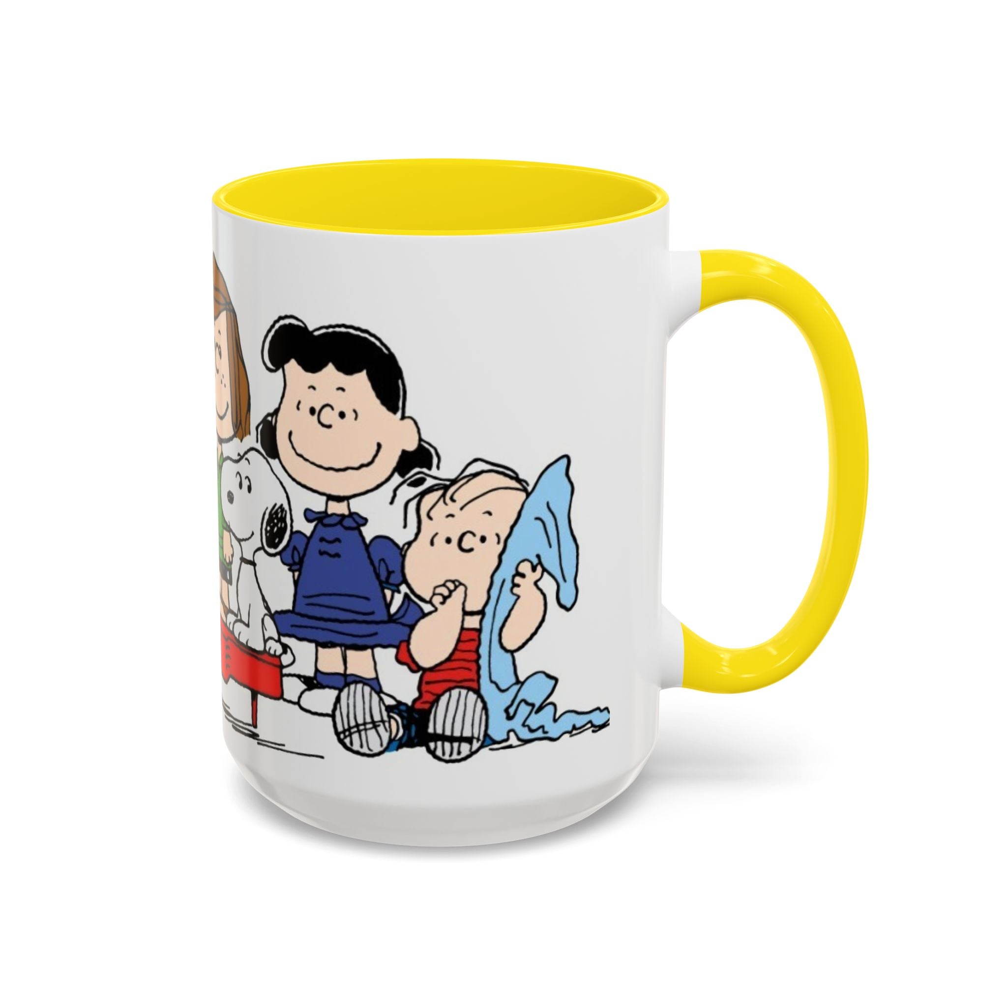 Peanuts Gang Coffee Mug – Charlie Brown, Snoopy & Friends Accent Mug (11/15oz)