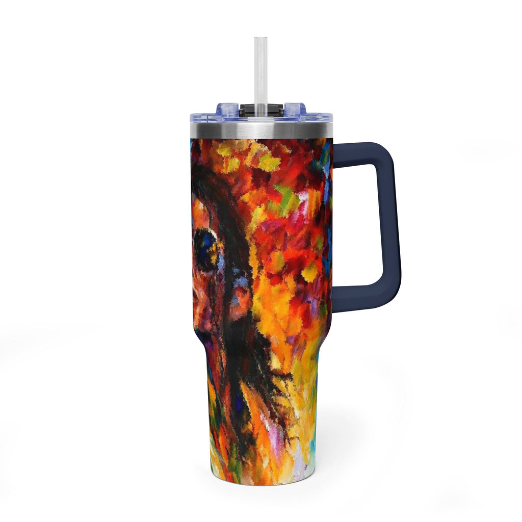 MJ 40oz Thermal Tumbler — Colorful MJ Portrait