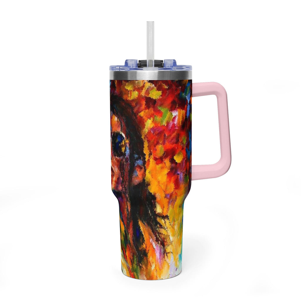 MJ 40oz Thermal Tumbler — Colorful MJ Portrait